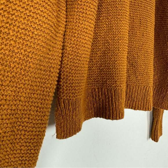 Madewell Sweater Pullover Sweatshirt Arden V Neck Cropped Brown‎ Knit Ribbed Top - Picture 6 of 8